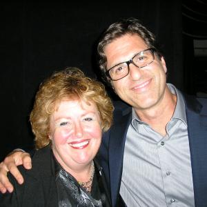 Tracy Weisert backstage with MODERN FAMILY's Steve Levitan at the 2012 PaleyFest at the Saban Theatre