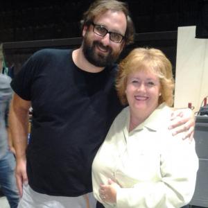 Tracy Weisert  delightful Eric Wareheim who codirected along with Tim Heidecker on the set of our General Electic commercial with Jeff Goldblum My 5th time working with TIM  ERIC! August 2014