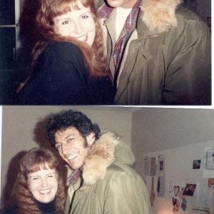 Tracy Weisert & Jeff Goldblum dancing in the SILVERADO Production office in Santa Fe, NM in March 1985