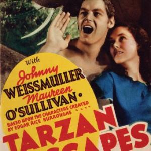 Maureen OSullivan and Johnny Weissmuller in Tarzan Escapes 1936