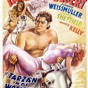 Johnny Sheffield and Johnny Weissmuller in Tarzans Desert Mystery 1943