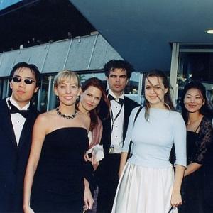 Erynn Dalton 2nd from left with Director and cast of Falsehood 2002 Cannes Film Festival