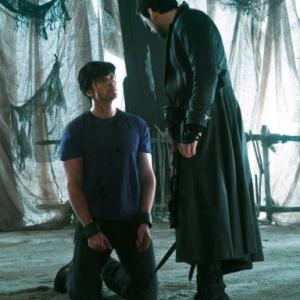 Still of Callum Blue and Tom Welling in Smallville 2001