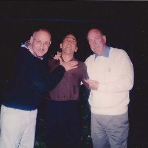 James being strangled by author James Ellroy on set