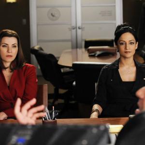 Still of Julianna Margulies Archie Panjabi and Titus Welliver in The Good Wife 2009
