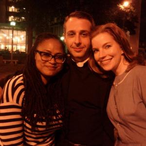 on the set of Selma with Ava DuVernay and Jeremy Strong