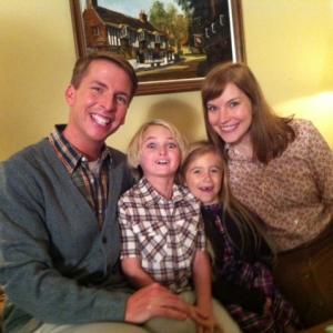 on the set of The Campaign with Jack McBrayer