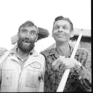 Historical Photograph - Herbert Cowboy Coward and Robert Doyle Teaster clowning around at 