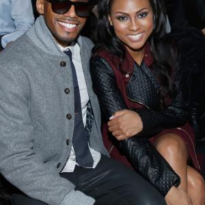 Tashiana Washington and Eric West attend the Mark And Estel fashion show during MercedesBenz Fashion Week Fall 2014 at The Salon at Lincoln Center on February 6 2014 in New York City