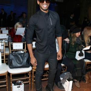 Eric West attends the Ricardo Seco fashion show during MercedesBenz Fashion Week Fall 2014 at The Angel Orensanz Foundation on February 10 2014 in New York City