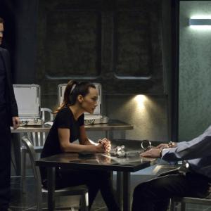 Still of Maggie Q Shane West and John Jarvis in Nikita 2010