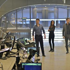 Still of Noah Bean, Maggie Q, Aaron Stanford and Shane West in Nikita (2010)