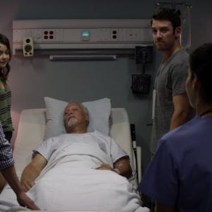 Still of Bret Harrison, Sarah Hyland, Conor O'Farrell and Michael Weston in See You in Valhalla (2015)