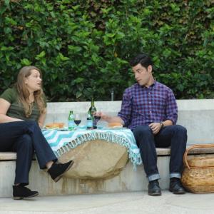 Still of Max Greenfield and Merritt Wever in New Girl (2011)