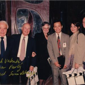 The late President of MPAA Jack Valenti far left at the Casper party for the future Prime Minister of Japan on the Universal lot