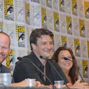 Nathan Fillion and Joss Whedon at event of Firefly 2002