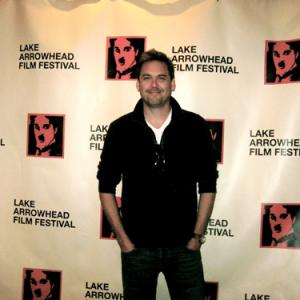 Steve Whelan at the Lake Arrowhead Film Festival 2010 for DisruptDismantle winner of Best Feature