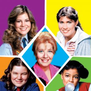 Still of Nancy McKeon Kim Fields Mindy Cohn Charlotte Rae and Lisa Whelchel in The Facts of Life 1979