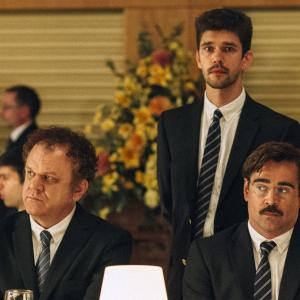Still of John C. Reilly, Colin Farrell and Ben Whishaw in The Lobster (2015)