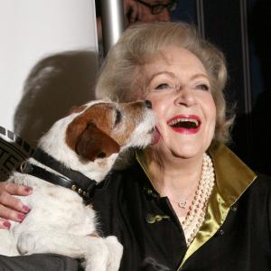 Betty White and Uggie