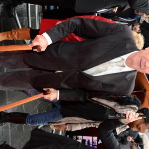 Michael White arrives at the 57th BFI London Film Festival opening of The Last Impresario at the Odeon West End