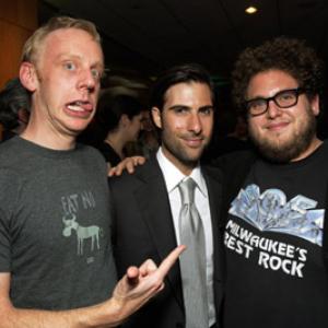 Jason Schwartzman, Mike White and Jonah Hill at event of The Darjeeling Limited (2007)