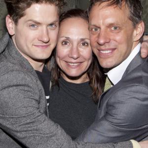 Kyle Soller Laurie Metcalf and Trevor White Press Night Long Days Journey Into Night West End London