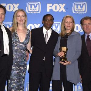 Cast members of The West Wing backstage at the TV Guide Awards
