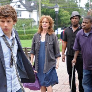 Still of Jesse Eisenberg Melissa Leo Tracy Morgan and Isiah Whitlock Jr in Why Stop Now? 2012