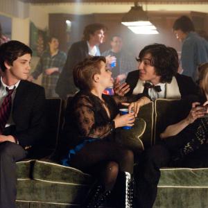 Still of Logan Lerman, Mae Whitman and Ezra Miller in The Perks of Being a Wallflower (2012)
