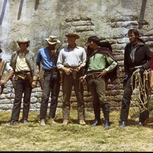 Still of George Kennedy Monte Markham Reni Santoni and James Whitmore in Guns of the Magnificent Seven 1969