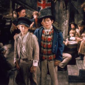 Still of Mark Lester and Jack Wild in Oliver! 1968
