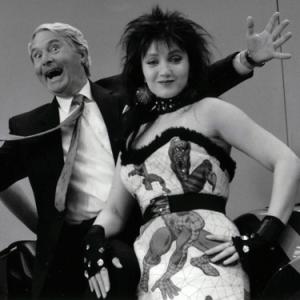 Barbie Wilde with Ernie Wise, early 1980s.