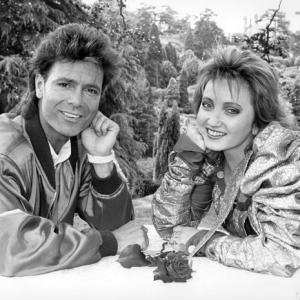 Barbie Wilde with Cliff Richard on the set of Hold Tight Granada Television 1987