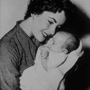 Elizabeth Taylor with son Michael Wilding