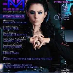Adrienne Wilkinson as Captain Lexxa Singh from the project Star Trek Renegades, on the cover of Strange Beauty Magazine. Wardrobe by Debbie Hartwell Photo by DP Tristan Barnard Makeup and hair by Lisa Hansell and Jacqueline Goehner