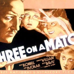 Bette Davis Joan Blondell Ann Dvorak and Warren William in Three on a Match 1932