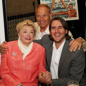 Actress Esther Williams, her huband Edward Bell and her stepson attend the 87th annual installation and awards luncheon for the Hollywood Chamber of Commerce at the Hollywood Roosevelt Hotel on April 9, 2008 in Hollywood, California.