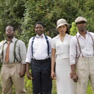 Still of Jurnee SmollettBell Jermaine Williams Denzel Whitaker and Nate Parker in The Great Debaters 2007