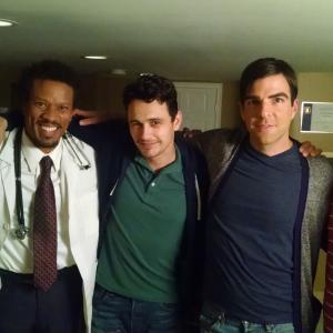On set of Michael with director Justin KellyRaymond James Zach and producer Vince Jolivette