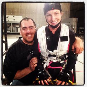With my Wife Michelle Ladd before I kill her in the motion capture volume on an upcoming video game that I coordinated