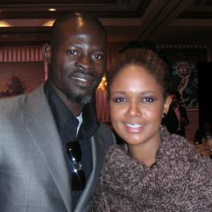 Djimon Hounsou and Tonya Williams