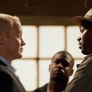 Still of Neal McDonough and Mykelti Williamson in Justified (2010)