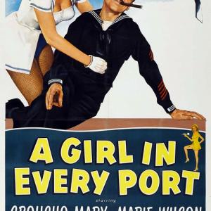Groucho Marx, William Bendix and Marie Wilson in A Girl in Every Port (1952)