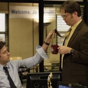 Still of Rainn Wilson and John Krasinski in The Office (2005)