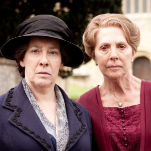Still of Phyllis Logan and Penelope Wilton in Downton Abbey (2010)