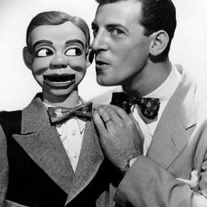 Paul Winchell the ventriloquist with Jerry Mahoney, 6/4/54.