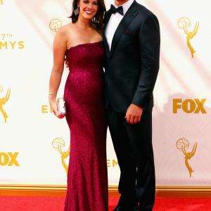 Philip Winchester and Megan Marie at event of The 67th Primetime Emmy Awards (2015)