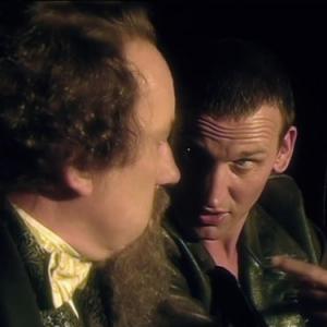 Still of Simon Callow and Christopher Eccleston in Doctor Who (2005)
