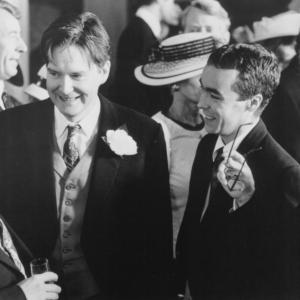 Still of Hugh Grant, Simon Callow, John Hannah and James Fleet in Ketverios vestuves ir vienerios laidotuves (1994)